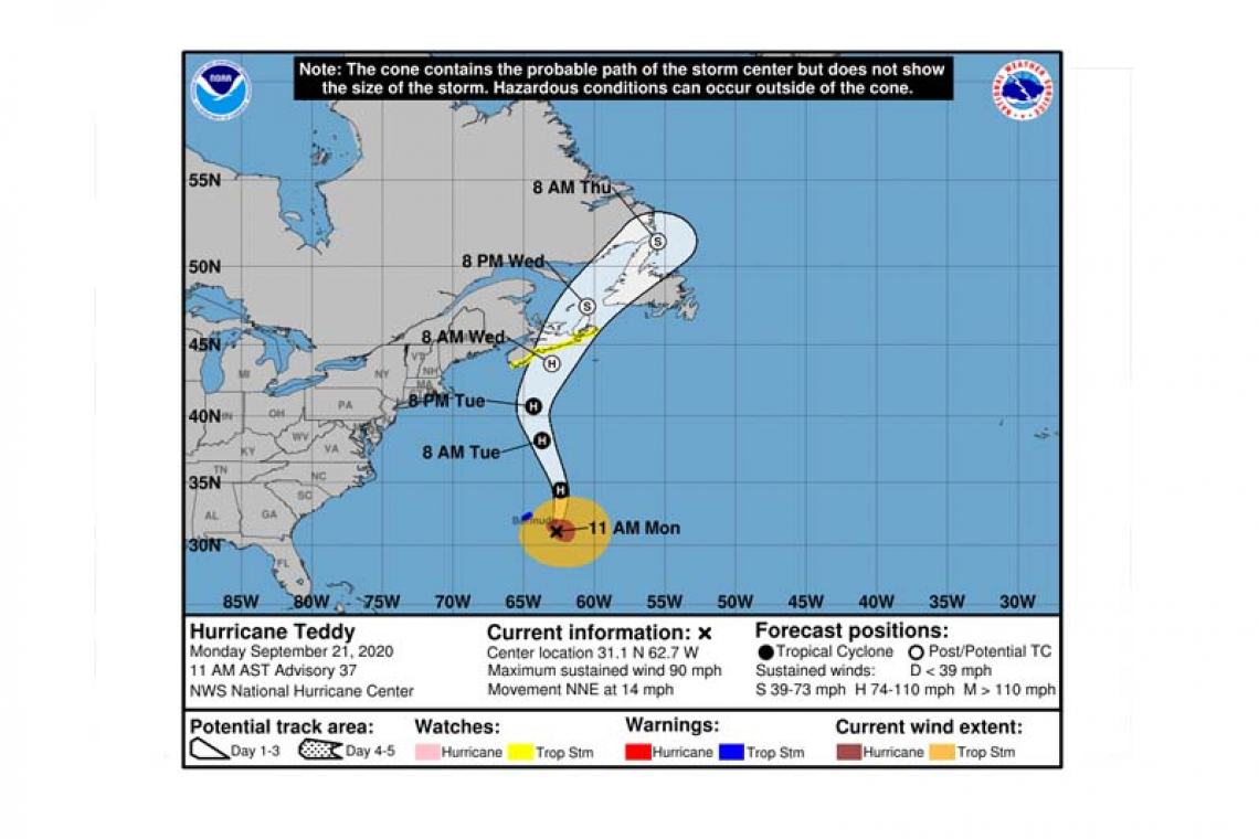 ...TEDDY'S HUGE WAVE FIELD EXPECTED TO CAUSE LIFE-THREATENING RIP CURRENTS ALONG WESTERN ATLANTIC BEACHES FOR A FEW MORE DAYS...